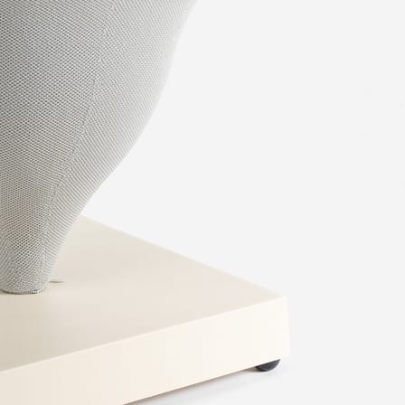 Chaise rembourrée Gelato tissu gris - Moustache