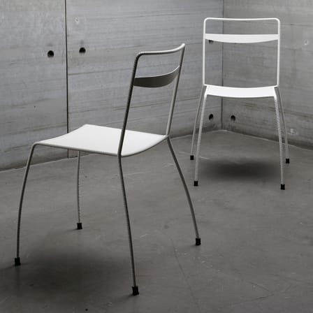 Chaise Tondella métal blanc - Zeus