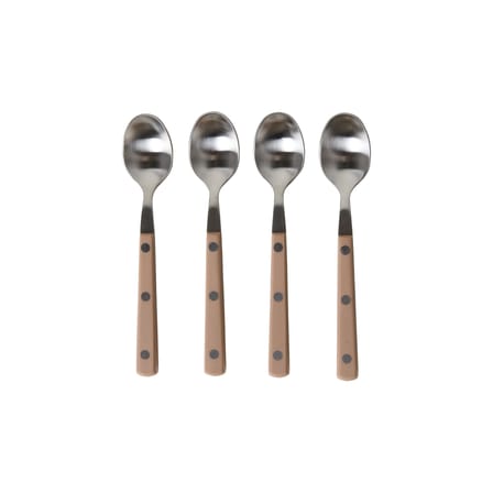 Cuillère à café 70s plastique beige / Set de 4 - L 11,5 cm - HK LIVING