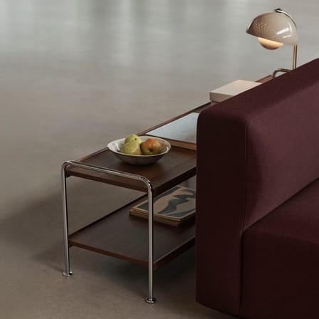 Étagère Alima NDS4 noyer / L 162 x P 38 x H 42 cm - &tradition