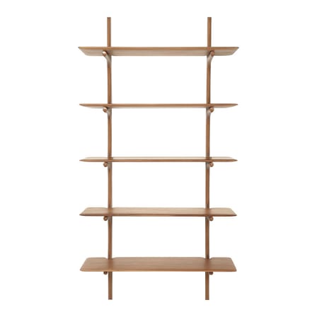 Étagère PI bois naturel / 5 étagères - Acajou massif / L 100 x H 196 cm - Ethnicraft