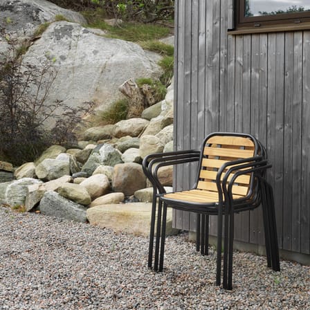 Fauteuil de repas empilable Vig Wood bois naturel - Normann Copenhagen