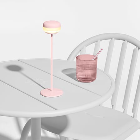 Kabellose, wiederaufladbare Außenlampe Cheerio LED metall rosa / Ø 8 x H 26 cm - Fatboy