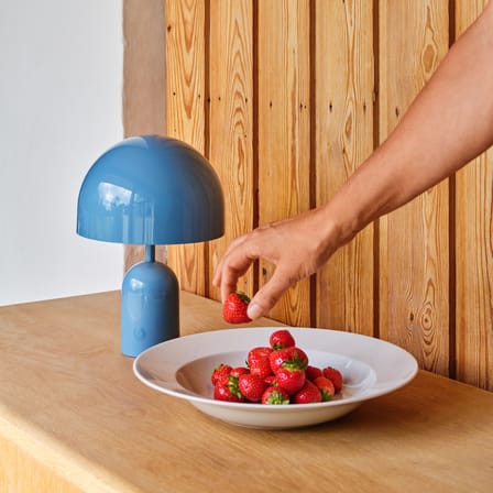 Lampada senza fili ricaricabile Bell LED materiale plastico blu - Tom Dixon