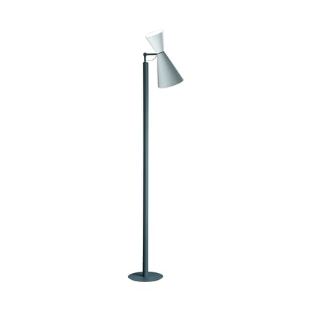 Lampadaire Parliament métal blanc gris / Le Corbusier - Réédition 1963 - Nemo