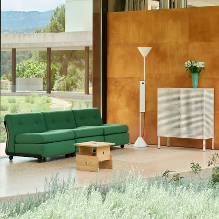 Lampadaire Twist métal blanc / Hauteur réglable - Hay