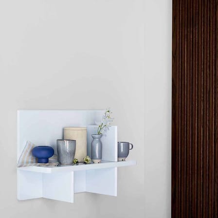 Mensola a muro Tenna legno blu / L 52 x P 20 x H 38 cm - BROSTE COPENHAGEN