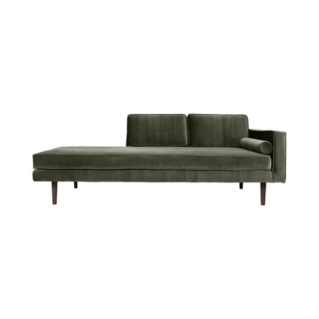 Méridienne Wind tissu vert / Accoudoir droite - L 200 cm / Velours - BROSTE COPENHAGEN
