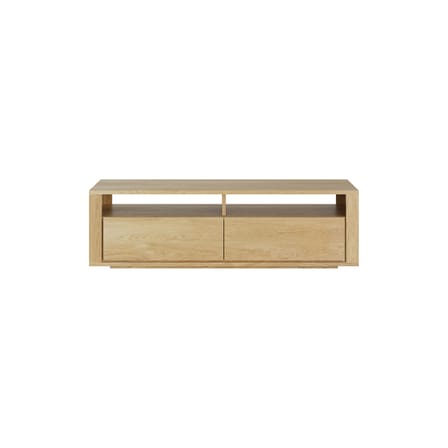 Meuble TV Shadow bois naturel / L 140 x P 46 x H 42 cm - 2 tiroirs - Ethnicraft