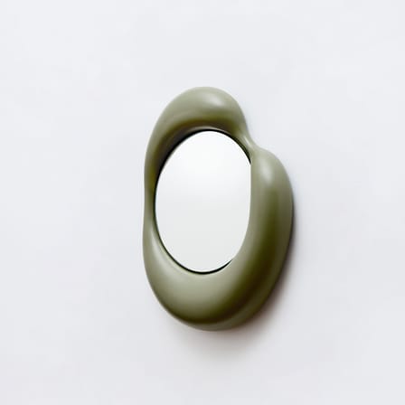 Miroir mural Ingres - Auguste céramique vert / L 44 x H 52,5 cm - Moustache