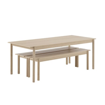 Panchina Linear WOOD legno naturale / L 170 cm - Muuto
