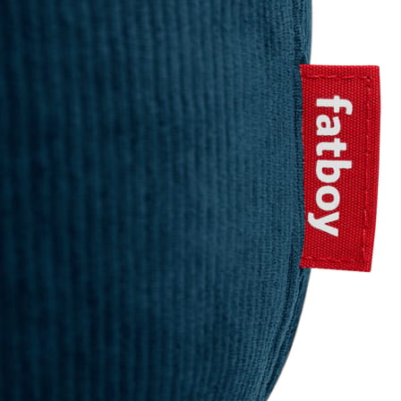 Pouf Point Cord tissu bleu / Velours côtelé - Ø 50 cm / 100% recyclé - Fatboy