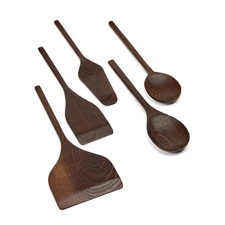 Set ustensiles de cuisine Pure bois naturel / 5 pièces - Serax