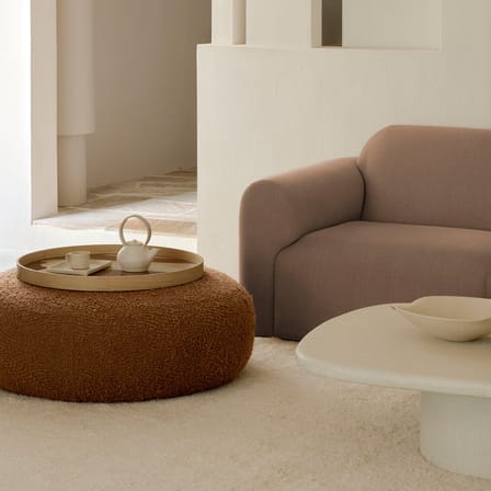 Sitzkissen Orb textil braun / Ø 92 cm – Schlingenpol - Ethnicraft