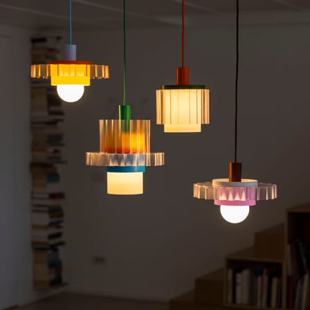 Suspension Gigi n°3 / Ø 28 x H 14,5 cm - Plastique recyclé / Fabriqué en France - Warren & Laetitia