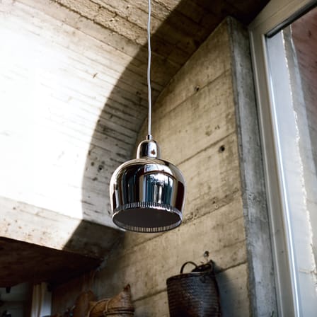 Suspension Golden Bell A330S métal argent / Alvar Aalto, 1937 - ARTEK