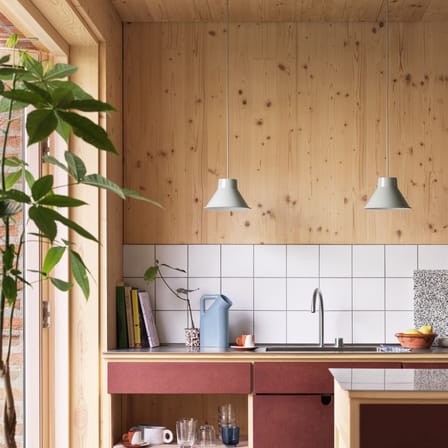 Suspension Top métal gris / Ø 21 x H 13 cm - Muuto