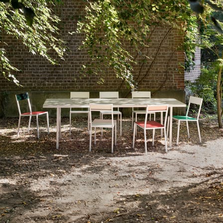 Table rectangulaire Alu table métal beige / 240 x 85 cm - (indoor/outdoor) - valerie objects