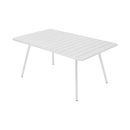 Table rectangulaire Luxembourg métal blanc / 165 x 100 cm - 6 à 8 personnes - Fermob