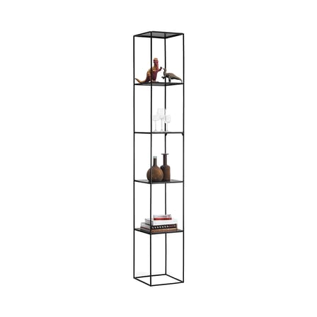 Bibliothèque Slim Irony métal noir / 31 x 31 x H 206 cm - Zeus