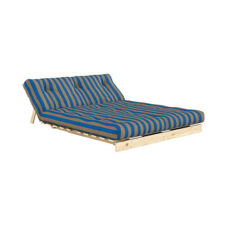 Canapé convertible Roots tissu marron / L 140 cm - 3 positions / Structure pin clair - KARUP