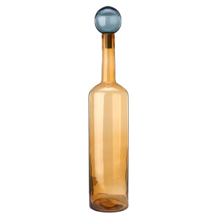 Bubbles & Bottles XXL Carafe glass blue brown / Glass - Set of 4 / H 87 cm - Pols Potten