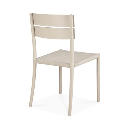 Chaise Elin métal beige / Assise corde - Ethnicraft