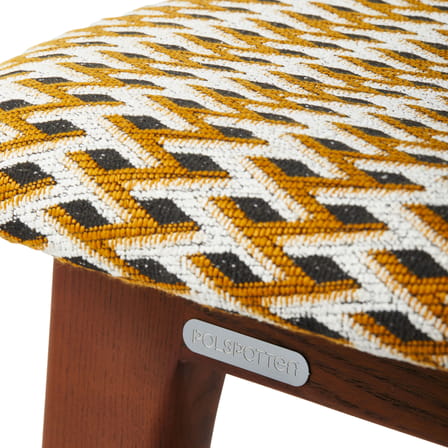 Chaise rembourrée Happy Days tissu jaune - POLSPOTTEN