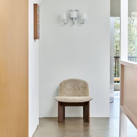 Fauteuil Chisel blanc / Peau de mouton - Hay
