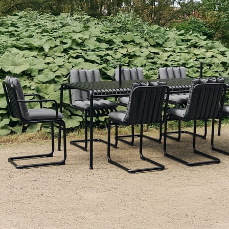 Fauteuil de repas Palissade Cantilever métal vert / Small - Hay