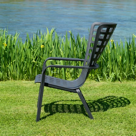 Fauteuil empilable Folio noir / Dossier multiposition - NARDI