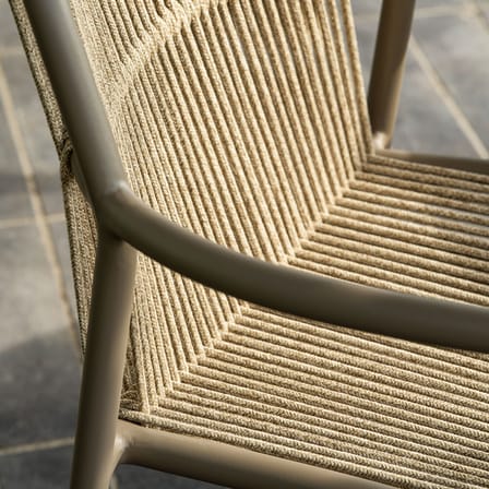 Fauteuil de repas Sweep beige / Corde polypropylène - Vincent Sheppard