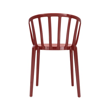 Fauteuil empilable Venice plastique rouge - Kartell