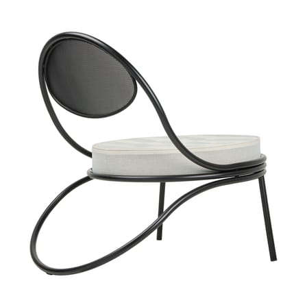 Fauteuil rembourré Copacabana métal noir / Mathieu Matégot, 1955 - Gubi