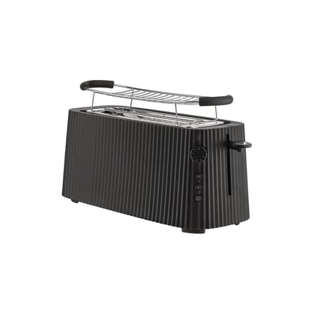 Grille-pain Plissé plastique noir / Long -  4 tranches / 1700W - Alessi