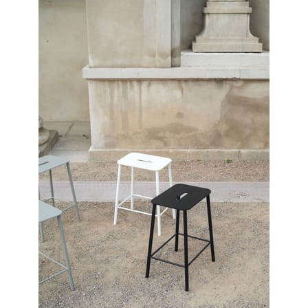Hocker Adam Outdoor metall schwarz / H 50 cm - Frama 