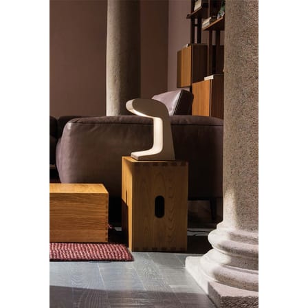 Lampe d'extérieur Béton Petite LED pierre gris / Le Corbusier 1952 / H 31 cm - Nemo