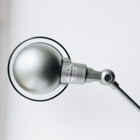 Lampe de table Signal SI333 métal argent / 2 bras - H 60 cm - Design 1950 - Jieldé