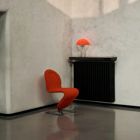 Lampe de table Wire métal rouge / Ø 30 x H 42 cm - Verner Panton, 1972 - Verpan
