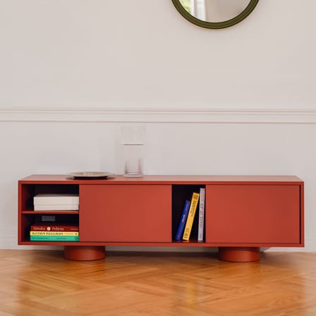 Meuble TV Taro bois orange / L 160 x P 42 x H 48 cm - NOO.MA
