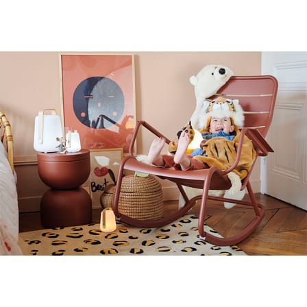 Rocking chair Luxembourg métal violet / Aluminium - Fermob
