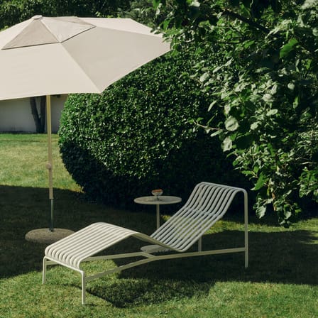 Sonnenschirm Terrazza - Hexagon textil grau / Ø 300 cm - Hay