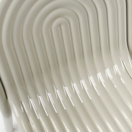 Stapelbarer Sessel Groove metall beige - Tom Dixon