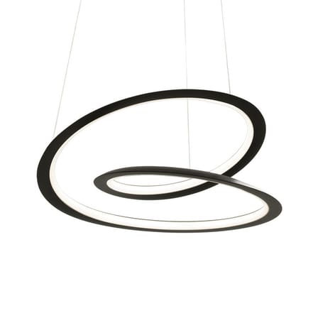 Suspension Kepler PETITE downlight LED métal noir / Ø 50 cm - Lumière vers le bas - Nemo