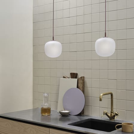 Suspension Rime verre / Ø 18 -  Soufflé bouche - Muuto