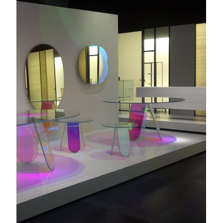 Table basse Shimmer verre multicolore / Ø 52 x H 45 cm - Glas Italia