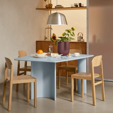 Table rectangulaire Re-Norm bois bleu / 130 x 120 cm - Muuto