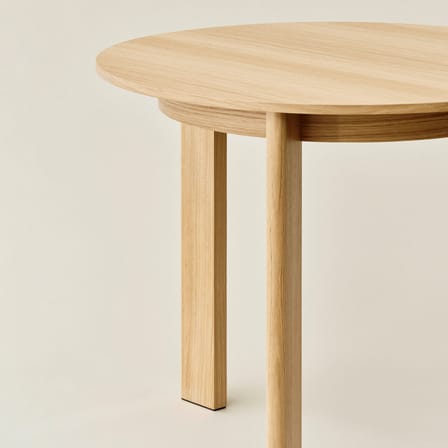 Table ronde Chisel 20 bois naturel / Ø 90 cm - 3 pieds - Hay