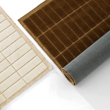 Tapis Tile marron / 170 x 240 cm - Tissé à la main - Audo Copenhagen
