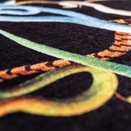 Tapis Toiletpaper - Snakes  multicolore noir / Ø 200 cm - Seletti